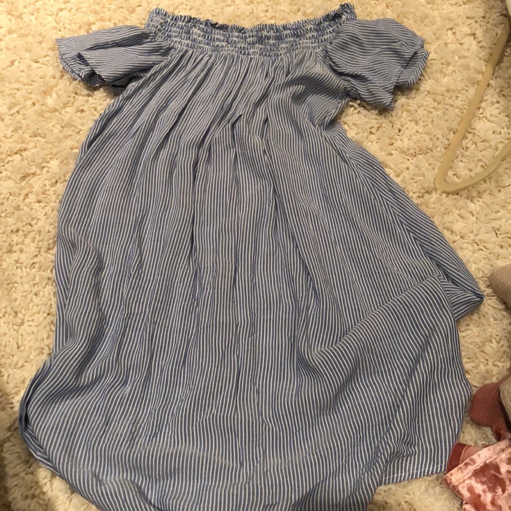 cap sleeve off the shoulder dress